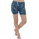 Bons Foot Prints Pattern Background Lightweight Velour Yoga Shorts