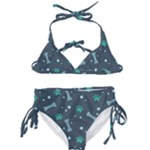 Bons Foot Prints Pattern Background Kids  Classic Bikini Set