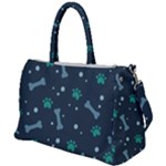 Bons Foot Prints Pattern Background Duffel Travel Bag