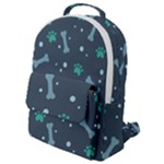 Bons Foot Prints Pattern Background Flap Pocket Backpack (Small)