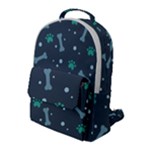 Bons Foot Prints Pattern Background Flap Pocket Backpack (Large)