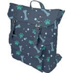 Bons Foot Prints Pattern Background Buckle Up Backpack