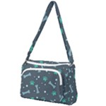 Bons Foot Prints Pattern Background Front Pocket Crossbody Bag