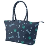 Bons Foot Prints Pattern Background Canvas Shoulder Bag