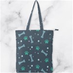 Bons Foot Prints Pattern Background Double Zip Up Tote Bag