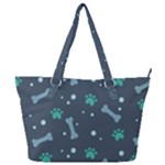 Bons Foot Prints Pattern Background Full Print Shoulder Bag