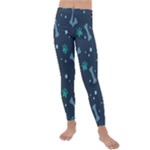 Bons Foot Prints Pattern Background Kids  Lightweight Velour Leggings