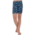 Bons Foot Prints Pattern Background Kids  Lightweight Velour Capri Yoga Leggings