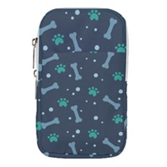 Bons Foot Prints Pattern Background Waist Pouch (Small) from ArtsNow.com