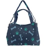 Bons Foot Prints Pattern Background Double Compartment Shoulder Bag
