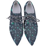 Bons Foot Prints Pattern Background Pointed Oxford Shoes