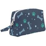Bons Foot Prints Pattern Background Wristlet Pouch Bag (Large)