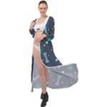 Bons Foot Prints Pattern Background Maxi Chiffon Beach Wrap