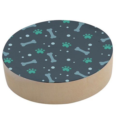 Bons Foot Prints Pattern Background Wooden Bottle Opener (Round) from ArtsNow.com