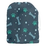 Bons Foot Prints Pattern Background Drawstring Pouch (3XL)