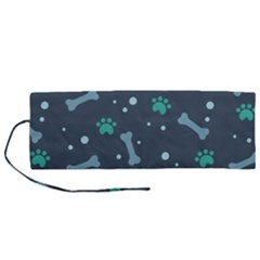 Bons Foot Prints Pattern Background Roll Up Canvas Pencil Holder (M) from ArtsNow.com
