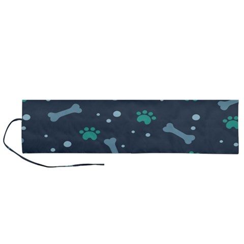 Bons Foot Prints Pattern Background Roll Up Canvas Pencil Holder (L) from ArtsNow.com