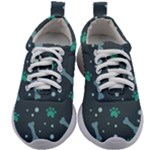 Bons Foot Prints Pattern Background Kids Athletic Shoes