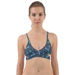 Bons Foot Prints Pattern Background Wrap Around Bikini Top