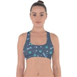 Bons Foot Prints Pattern Background Cross Back Hipster Bikini Top 