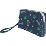 Bons Foot Prints Pattern Background Wristlet Pouch Bag (Small)