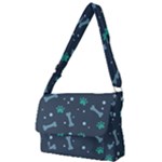 Bons Foot Prints Pattern Background Full Print Messenger Bag (L)