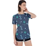 Bons Foot Prints Pattern Background Perpetual Short Sleeve T-Shirt