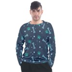 Bons Foot Prints Pattern Background Men s Long Sleeve Raglan T-Shirt