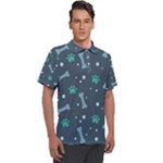 Bons Foot Prints Pattern Background Men s Polo T-Shirt