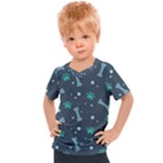 Bons Foot Prints Pattern Background Kids  Sports T-Shirt