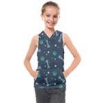 Bons Foot Prints Pattern Background Kids  Sleeveless Hoodie
