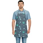 Bons Foot Prints Pattern Background Kitchen Apron