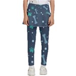 Bons Foot Prints Pattern Background Kids  Skirted Pants