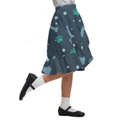 Kids  Ruffle Flared Wrap Midi Skirt 