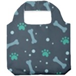 Bons Foot Prints Pattern Background Foldable Grocery Recycle Bag
