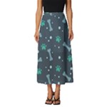 Bons Foot Prints Pattern Background Classic Midi Chiffon Skirt