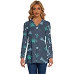 Bons Foot Prints Pattern Background Long Sleeve Drawstring Hooded Top