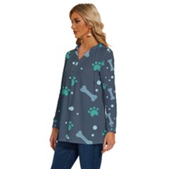 Long Sleeve Drawstring Hooded Top 