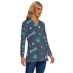 Long Sleeve Drawstring Hooded Top 
