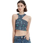 Bons Foot Prints Pattern Background Cut Out Top