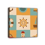 Nautical Elements Collection Mini Canvas 4  x 4  (Stretched)