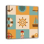Nautical Elements Collection Mini Canvas 6  x 6  (Stretched)