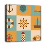Nautical Elements Collection Mini Canvas 8  x 8  (Stretched)