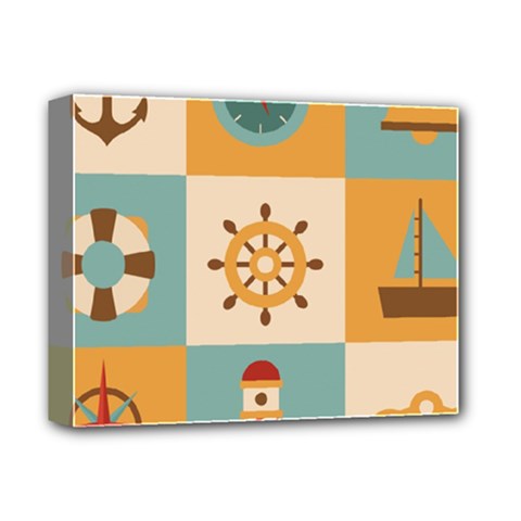 Nautical Elements Collection Deluxe Canvas 14  x 11  (Stretched) from ArtsNow.com