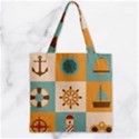 Zipper Grocery Tote Bag 