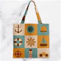 Zipper Grocery Tote Bag 