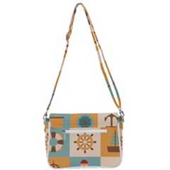 Shoulder Bag with Back Zipper 