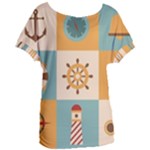 Nautical Elements Collection Women s Oversized T-Shirt