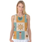Nautical Elements Collection Women s Basketball Tank Top