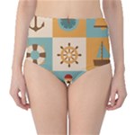 Nautical Elements Collection Classic High-Waist Bikini Bottoms
